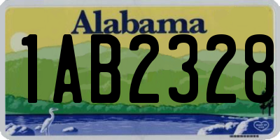 AL license plate 1AB2328