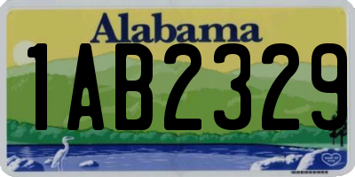 AL license plate 1AB2329