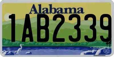 AL license plate 1AB2339