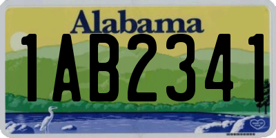 AL license plate 1AB2341