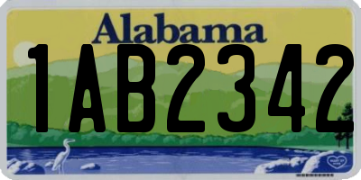 AL license plate 1AB2342