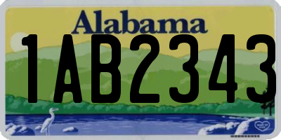 AL license plate 1AB2343