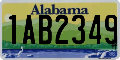 AL license plate 1AB2349