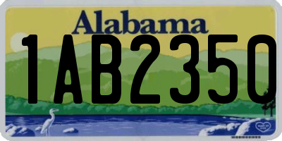AL license plate 1AB2350