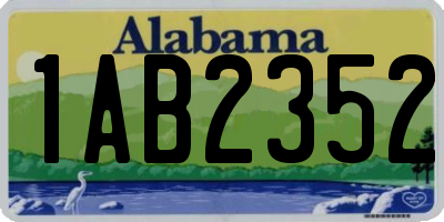 AL license plate 1AB2352