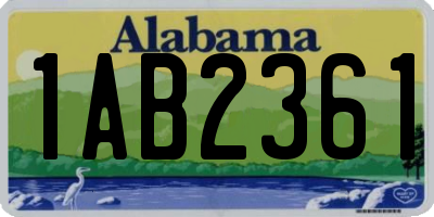 AL license plate 1AB2361