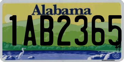 AL license plate 1AB2365