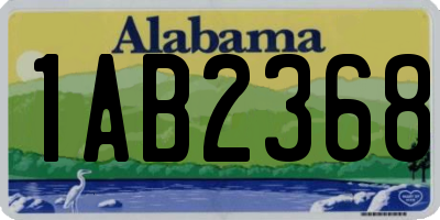 AL license plate 1AB2368