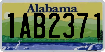 AL license plate 1AB2371