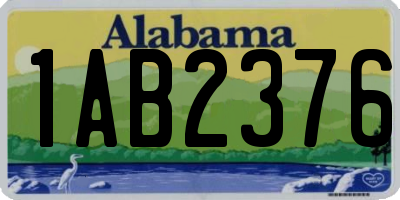 AL license plate 1AB2376