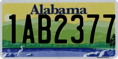 AL license plate 1AB2377