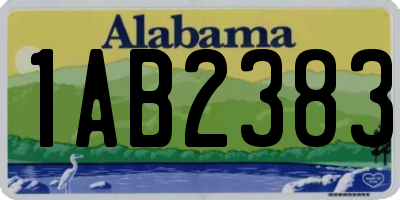 AL license plate 1AB2383