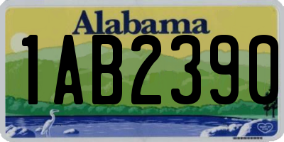 AL license plate 1AB2390