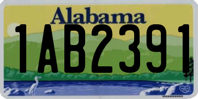 AL license plate 1AB2391