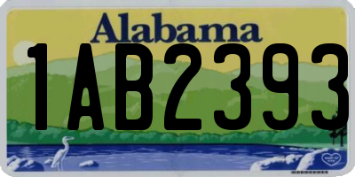 AL license plate 1AB2393