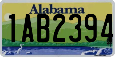 AL license plate 1AB2394