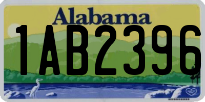 AL license plate 1AB2396