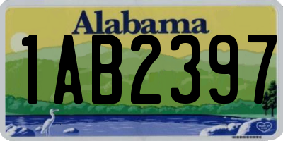 AL license plate 1AB2397