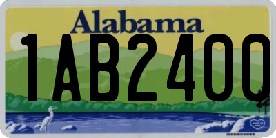 AL license plate 1AB2400