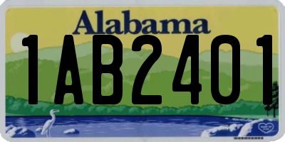 AL license plate 1AB2401