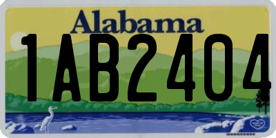 AL license plate 1AB2404