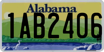 AL license plate 1AB2406