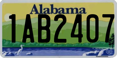 AL license plate 1AB2407