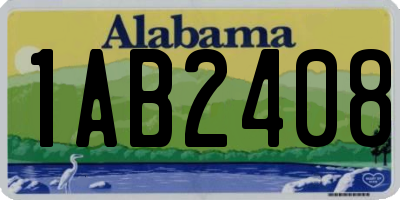 AL license plate 1AB2408