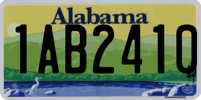 AL license plate 1AB2410