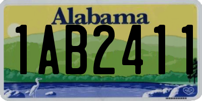 AL license plate 1AB2411