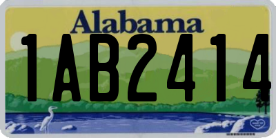 AL license plate 1AB2414
