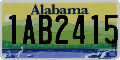 AL license plate 1AB2415