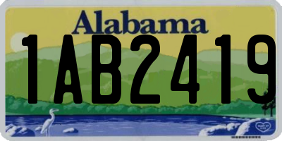 AL license plate 1AB2419