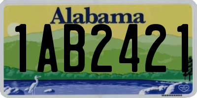AL license plate 1AB2421