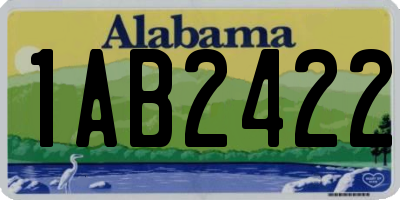 AL license plate 1AB2422