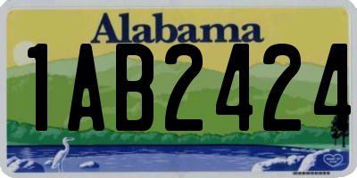 AL license plate 1AB2424