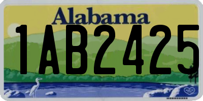 AL license plate 1AB2425