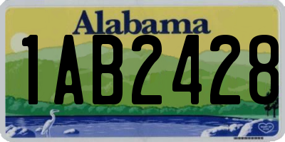 AL license plate 1AB2428