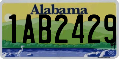 AL license plate 1AB2429