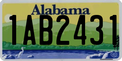 AL license plate 1AB2431