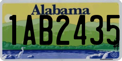 AL license plate 1AB2435