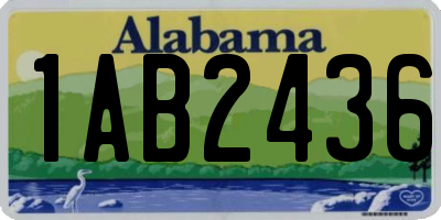 AL license plate 1AB2436