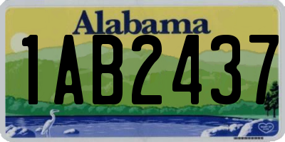 AL license plate 1AB2437