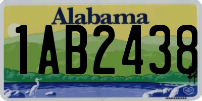 AL license plate 1AB2438