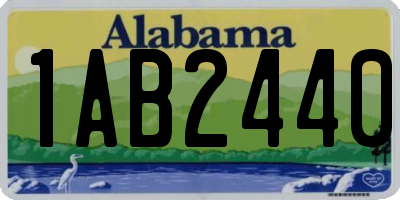 AL license plate 1AB2440