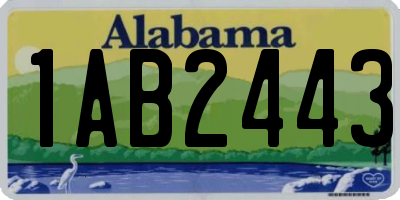 AL license plate 1AB2443