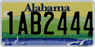 AL license plate 1AB2444