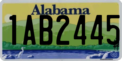 AL license plate 1AB2445