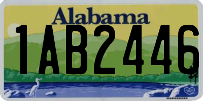 AL license plate 1AB2446