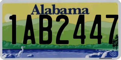 AL license plate 1AB2447